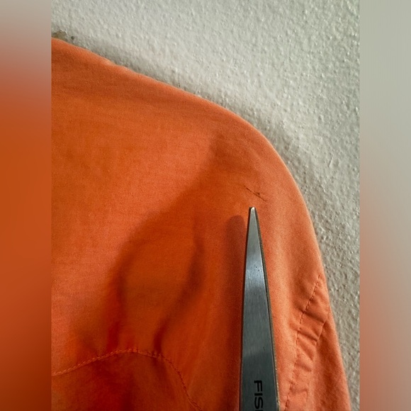 Peter Millar  "Weekender Wash" Orange Button Down Long Sleeve Shirt - Size Large - Picture 3 of 8